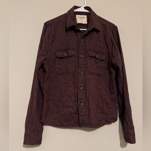 Abercrombie & Fitch Vintage Men's Dark Burgundy Casual Shirt